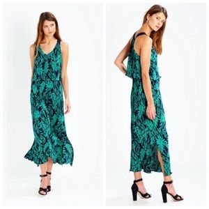 Banana Republic Green and Black Maxi Dress small